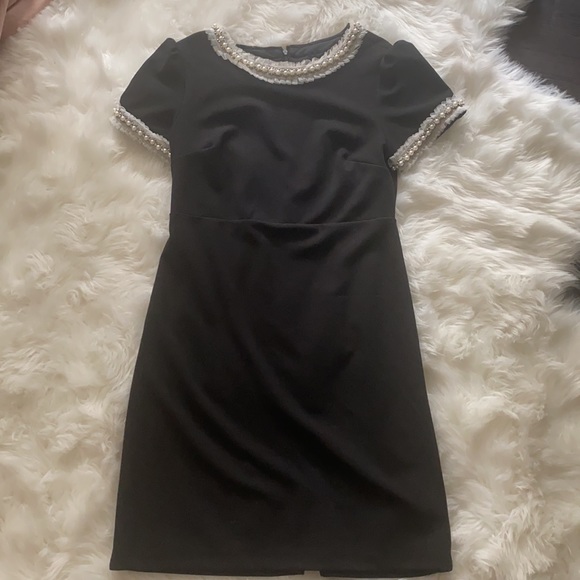 Betsy Johnson black dress w jewel detail worn once! - Picture 2 of 8